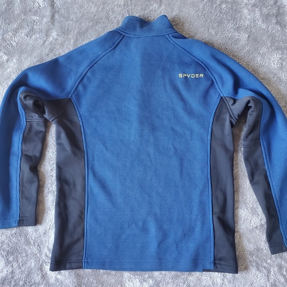 Spyder Royal Blue and Black Quarter-Zip Pullover - Picture 8 of 13